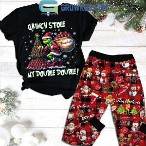 The Grinch Stole My Double Double Christmas Fleece Pajamas Set