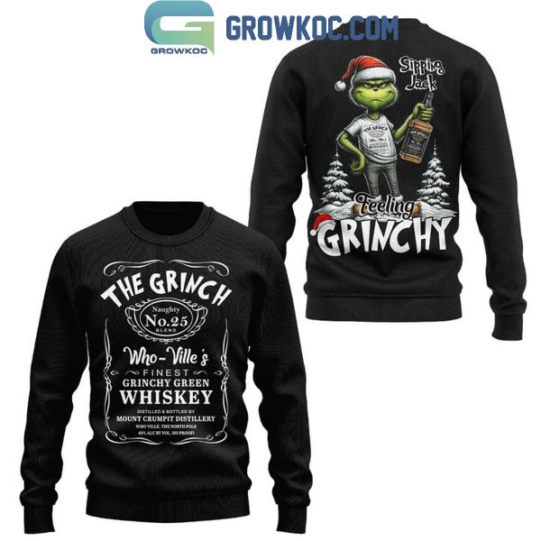 The Grinch Who-Ville’s Grinchy Green Whiskey Slipping Jack Hoodie T-Shirt