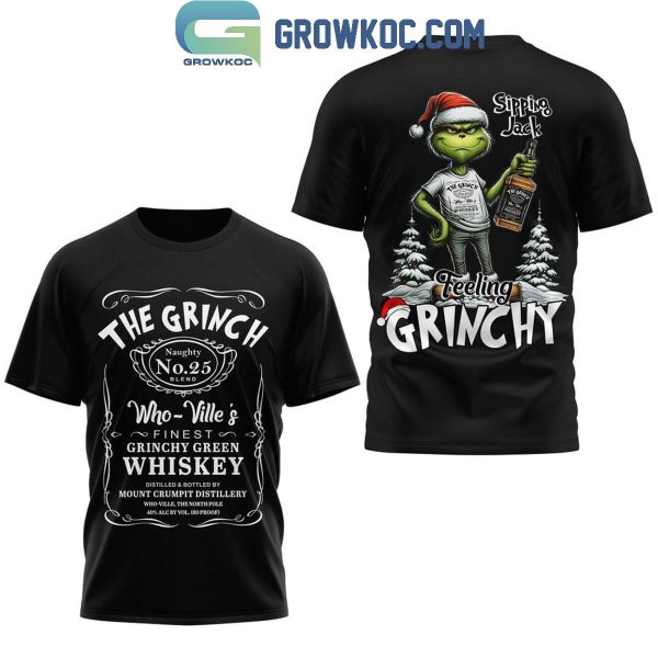 The Grinch Who-Ville’s Grinchy Green Whiskey Slipping Jack Hoodie T-Shirt