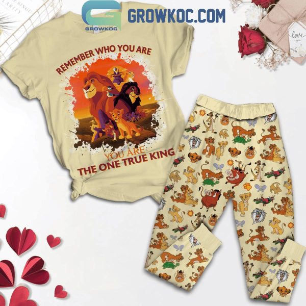 The Lion King Remember Who You Are The True King 2025 Fleece Pajamas Set