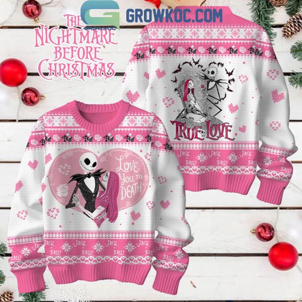 The Nightmare Before Christmas Love You To Death 2025 Ugly Sweater