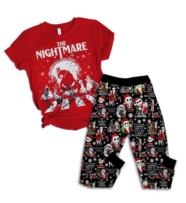 The Nightmare Before Christmas Xmas Street 2024 Fleece Pajamas Set