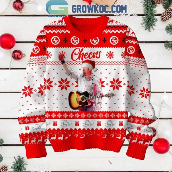 Toby Keith Cheers 1961-2024 Country Music Christmas Ugly Sweater