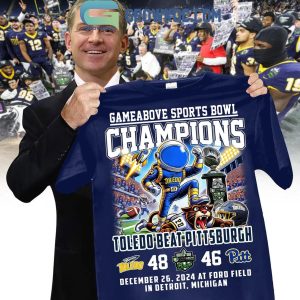 Toledo Rockets Beat Pittsburgh Gameabove Bowl Champions 2024 Celebrating T-Shirt