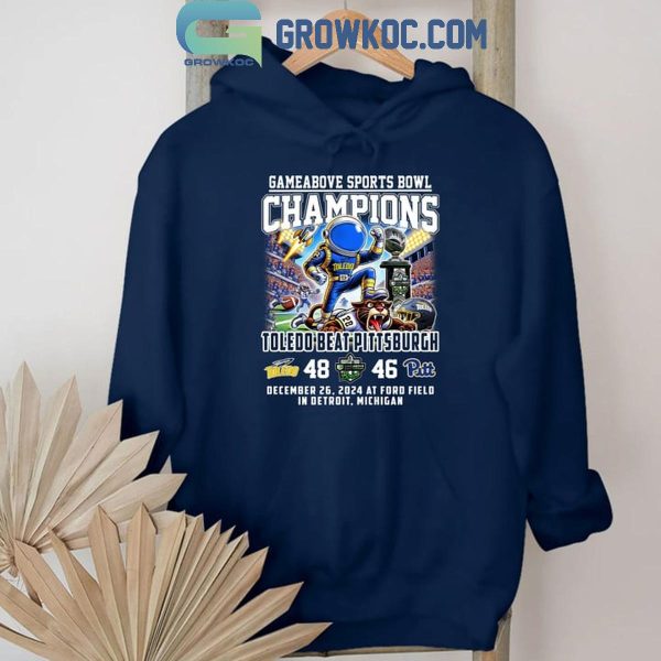 Toledo Rockets Beat Pittsburgh Gameabove Bowl Champions 2024 Celebrating T-Shirt