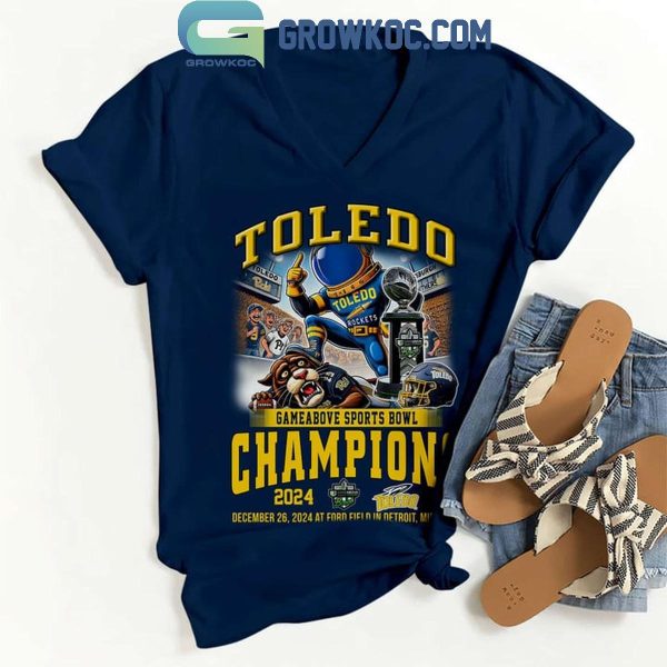 Toledo Rockets Gameabove Bowl Champions 2024 Celebrating T-Shirt