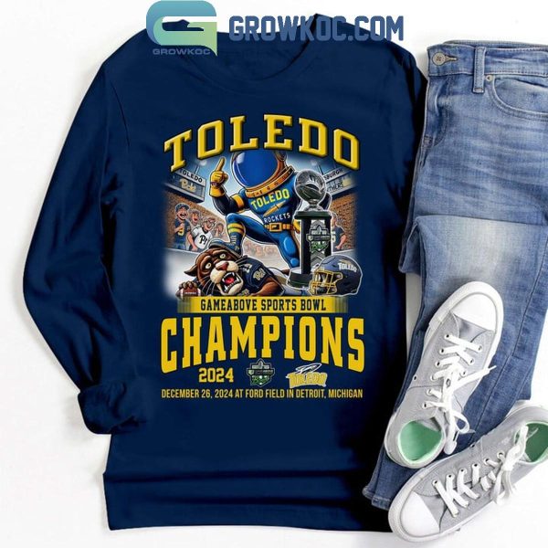 Toledo Rockets Gameabove Bowl Champions 2024 Celebrating T-Shirt