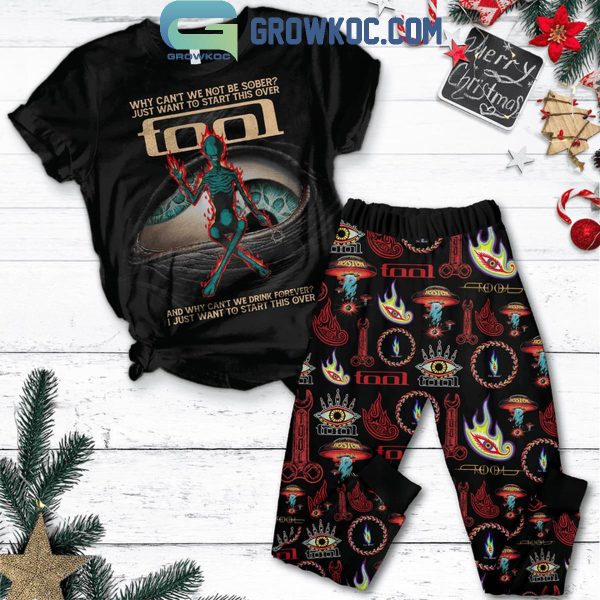 Tool Why Can’t We Not Be Sober Fleece Pajamas Set