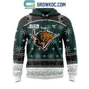 Utah Grizzlies Merry Christmas 2024 Teddy Bear Toss Hoodie Long Pants