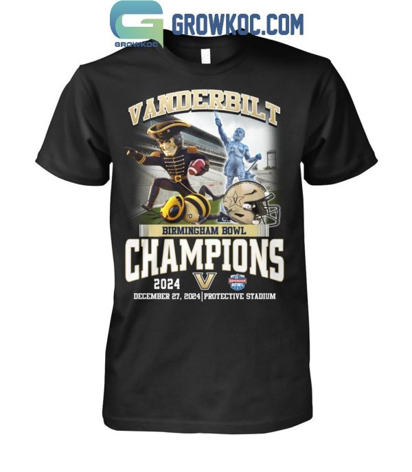 Vanderbilt Commodores Birmingham Bowl Champions 2024 Fan Love T-Shirt