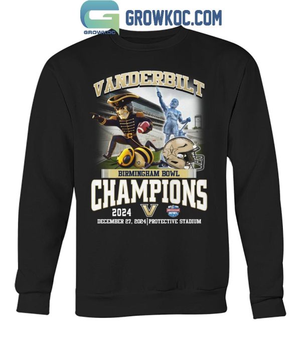 Vanderbilt Commodores Birmingham Bowl Champions 2024 Fan Love T-Shirt