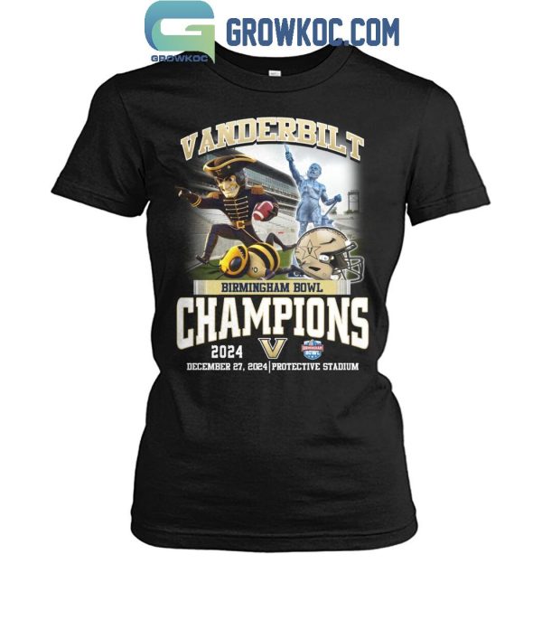 Vanderbilt Commodores Birmingham Bowl Champions 2024 Fan Love T-Shirt