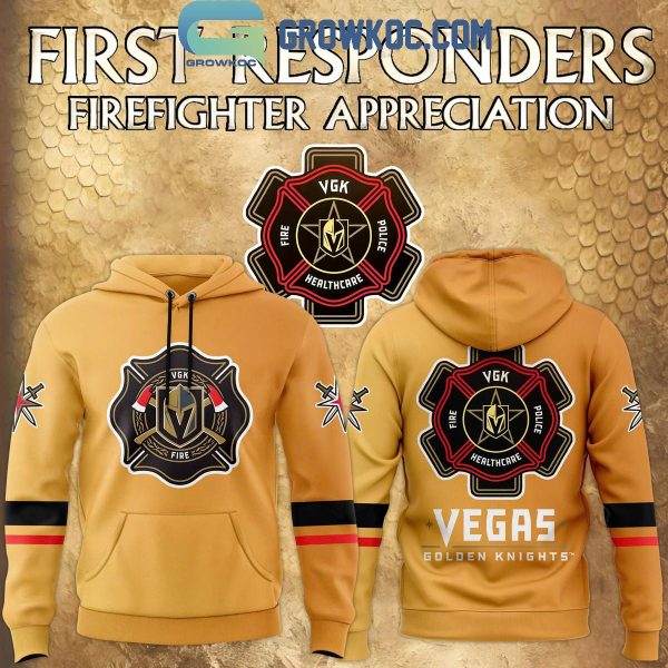 Vegas Golden Knights Night For 2024 Firefighter Appreciation Hoodie Long Pants