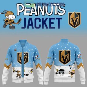 Vegas Golden Knights Snoopy Celebrating Peanuts Winter Break 2024 Baseball Jacket