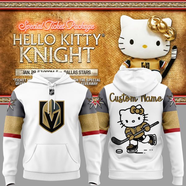 Vegas Golden Knights 2024 Hello Kitty Love Hoodie T-Shirt