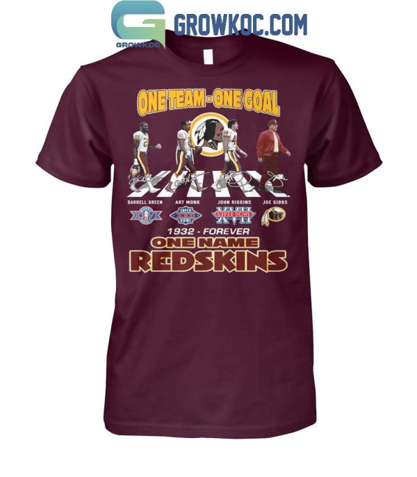 Washington Redskins One Team One Goal 1932-Forever One Name T-Shirt