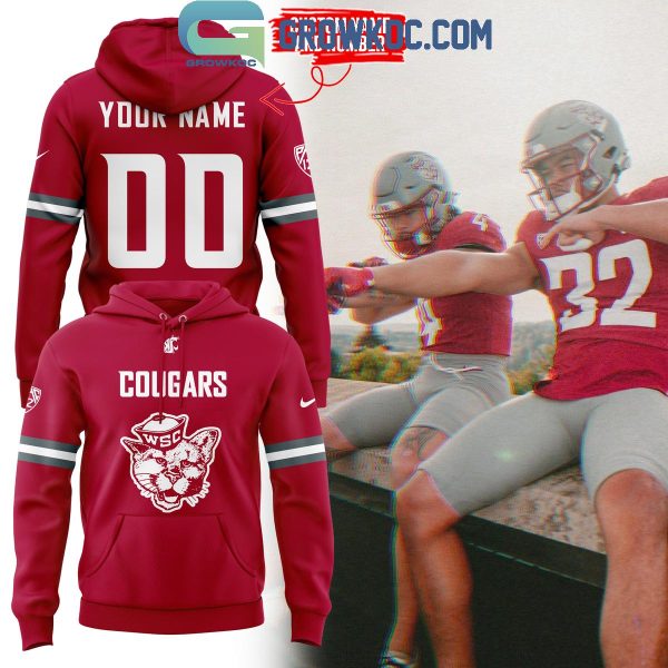 Washington State Cougars Personalized Red Hoodie T Shirt