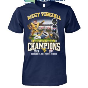 West Virginia Mountaineers Scooters Coffee Frisco Bowl Champions 2024 T-Shirt