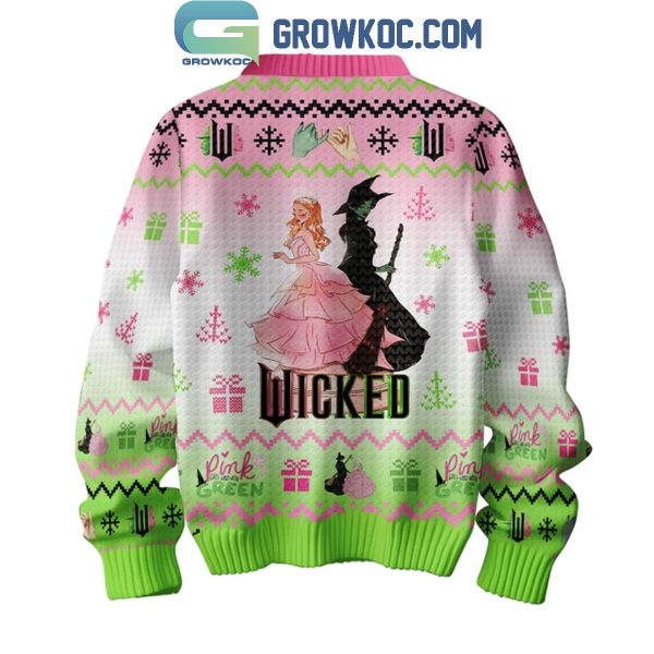 Wicked Pink Goes Good With Green 2024 Christmas Love Ugly Sweater