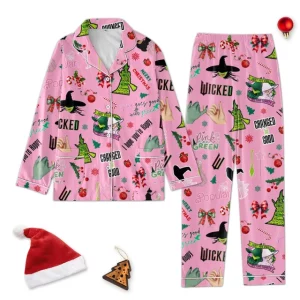 Wicked Changed For Good Christmas Polyester Pajamas Set Pink