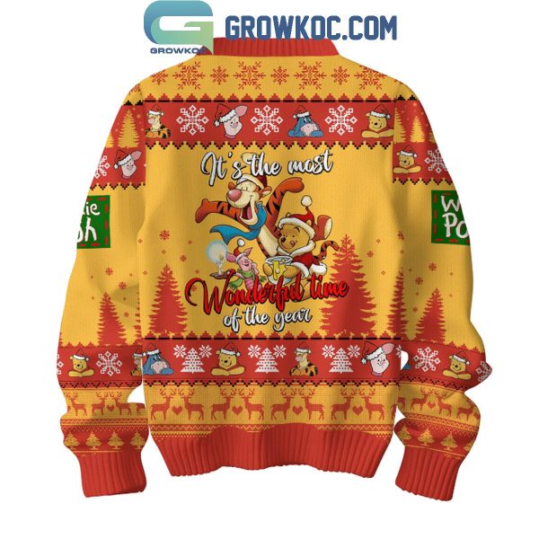 Winnie The Pooh Beary Christmas And A Happy Pooh Year 2025 Ugly Sweater