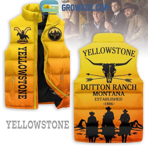 Yellowstone Dutton Ranch Montana 1886 Sleeveless Puffer Jacket