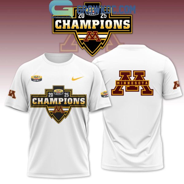 Minnesota Golden Gophers 2025 Football Duke’s Mayo Bowl Champions Hoodie T-Shirt