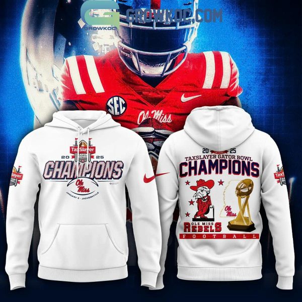 Ncaa Ole Miss Rebels TaxSlayer Gator Bowl Champions Hoodie T Shirt