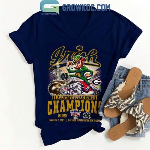 Notre Dame Fighting Irish Celebrating Sugar Bowl 2025 Champs T-Shirt