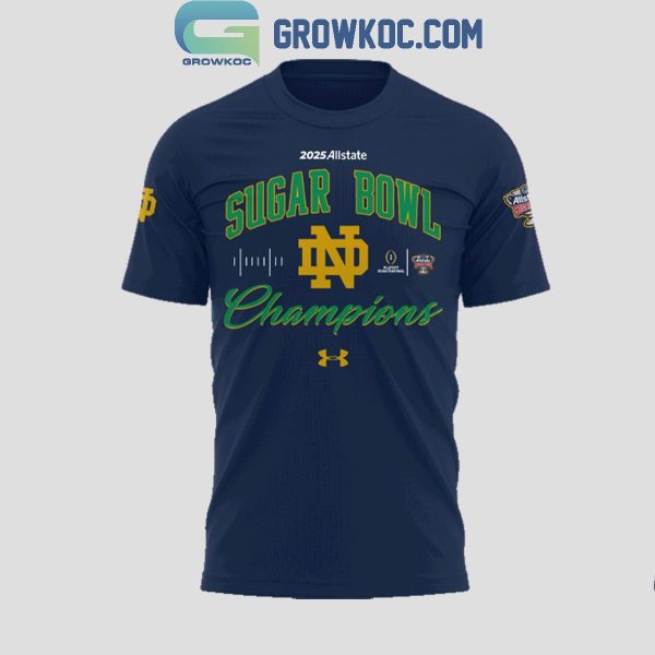 Notre Dame Fighting Irish Sugar Bowl Champions Navy Hoodie T Shirt