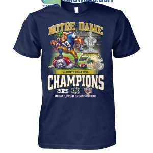 Notre Dame Football Fighting Irish 2025 Sugar Bowl Champions T-Shirt