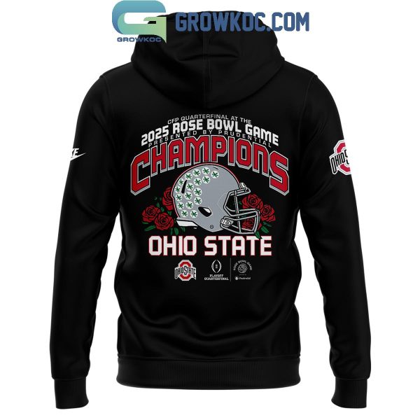 Ohio State Buckeyes CFP Quarterfinal Rose Bowl Game Champions 2025 Hoodie T-Shirt