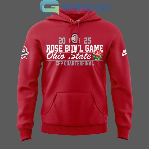 Ohio State Buckeyes Ready For CFP Quarterfinal Rose Bowl Game Champions 2025 Hoodie T-Shirt