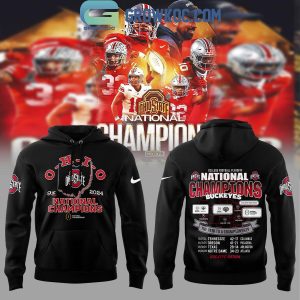 Ohio State Football 2024 College Football Playoff National Champions Black Hoodie T Shirt