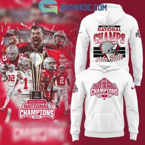 Ohio State Football 2024 College Football Playoff National Champions White Hoodie T Shirt