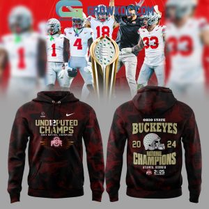 Ohio State Football 2024 National Champions Smoke Red Hoodie T Shirt