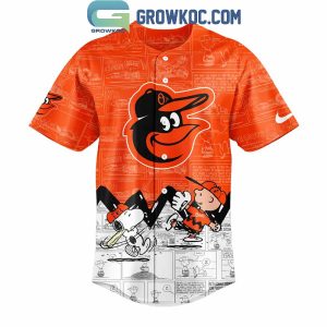 Baltimore Orioles Peanuts 75th Anniversary Baseball Jersey