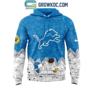 Detroit Lions 75th Anniversary Snoopy Peanuts Hoodie T Shirt