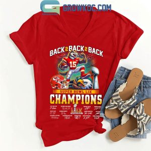 Kansas City Chiefs Back 2 Back 2 Back Super Bowl Champions T Shirt