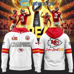 Kansas City Chiefs Super Bowl LIX White Hoodie T Shirt