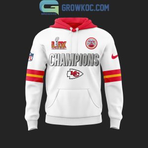 Kansas City Chiefs Super Bowl LIX White Hoodie T Shirt