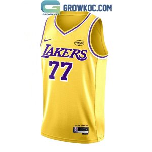 Los Angeles Lakers Luka Doncic Gold Basketball Jersey