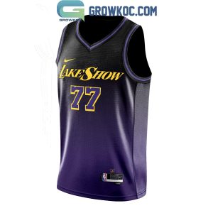 Los Angeles Lakers Luka Doncic Purple Black Basketball Jersey