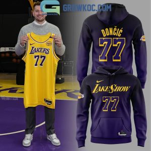 Los Angeles Lakers Show Luka Doncic Purple Black Hoodie T Shirt