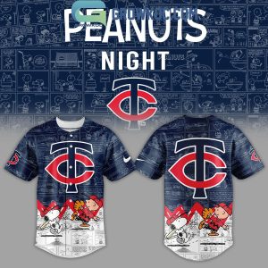 Minnesota Twins Peanuts 75th Anniversary Baseball Jersey