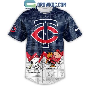 Minnesota Twins Peanuts 75th Anniversary Baseball Jersey