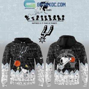 San Antonio Spurs 75 Years Of Peanuts Hoodie T Shirt