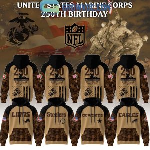 All Team NFL x US Marine Corps 250th Anniversary 2025 Hoodie Shirt