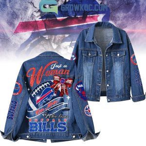 Bills Mafia Just A Woman Who Loves Buffalo Bills Denim Jacket