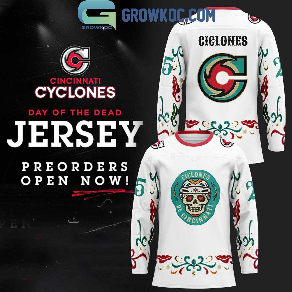 Cincinnati Cyclones Sublimated Day Of the Dead Hockey Jersey Cincinnati Cyclones Sublimated Day Of the Dead Hockey Jersey